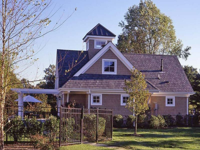 pool house with cupola