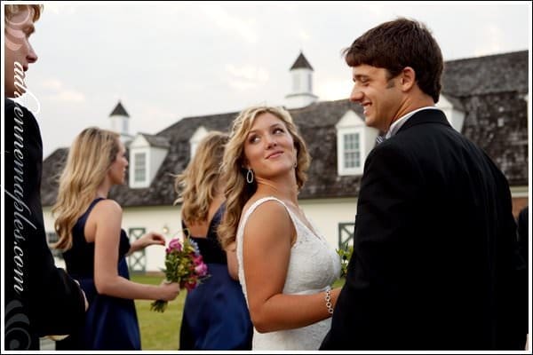 mildale farm wedding with blue bridesmaid dresses