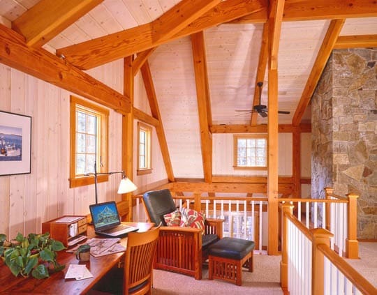 post and beam loft office