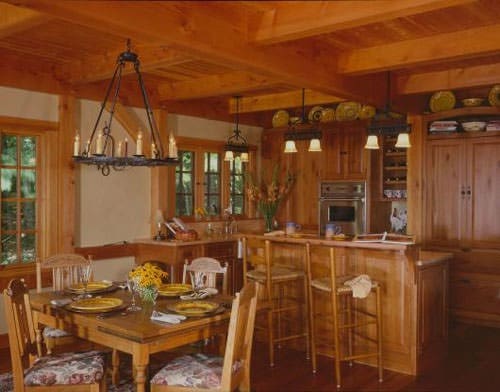 Timber Frame Kitchen | Vermont Timber Frame Custom Kitchen