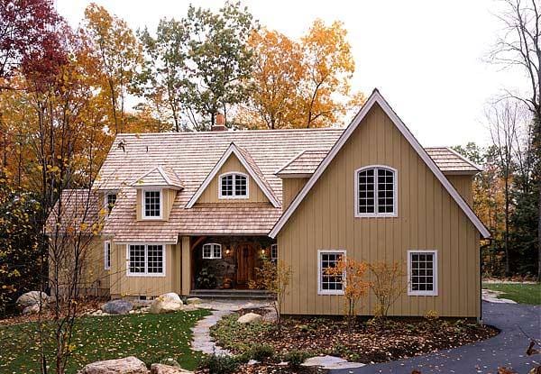 cottage style yellow home