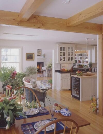 New London, NH (4231) dining room and kitchen with wine fridge