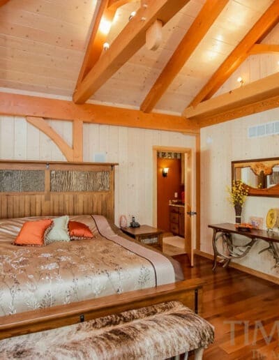 Hancock, MD (T00695) bedroom with timber frame ceiling