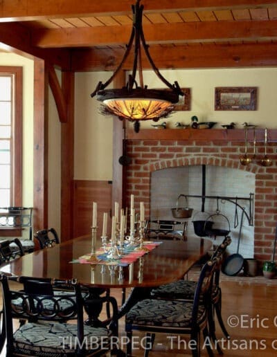 Chestertown, MD (4154) dining room with large brick fireplace