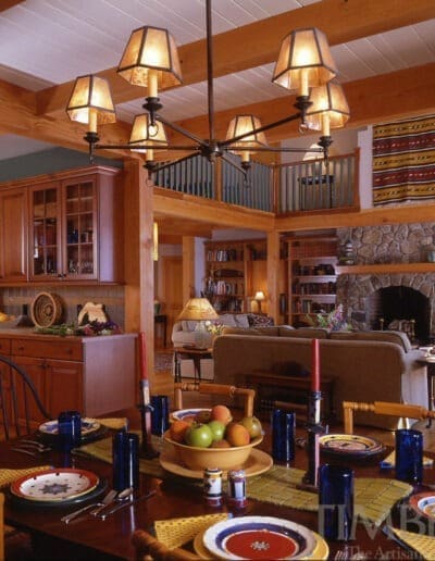 Sunapee, NH (4747) dining area with view towards great room