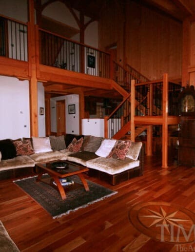 Fahan, Ireland (6021) great room with door out to deck and stair case
