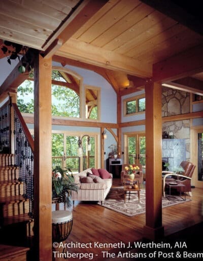 Mills River, NC (6049) great room with stairs up to loft