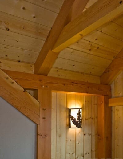 Sunburst Retreat, OR (6154/T00065) close up of interior timber frame