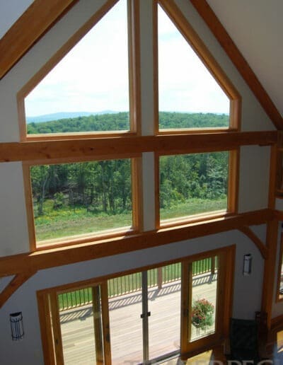 The Cobb Meadow (T00450) window wall and door out to deck