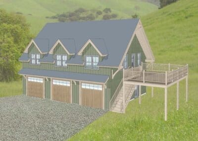 Mountain Ranch, CA (T01085) carriage house rendering