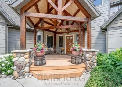 Hess Lake, Grant, MI (5698) entryway with timber frame