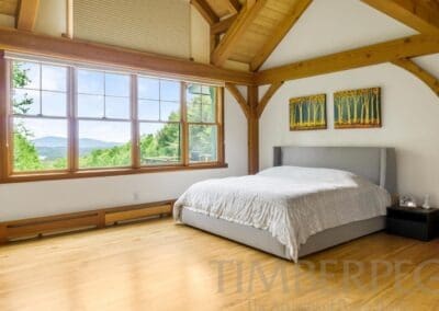 High Ridge, NH (5624) bedroom with timber frame