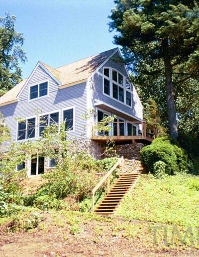 Sassafras River (5166) exterior back view with staircase leading uphill