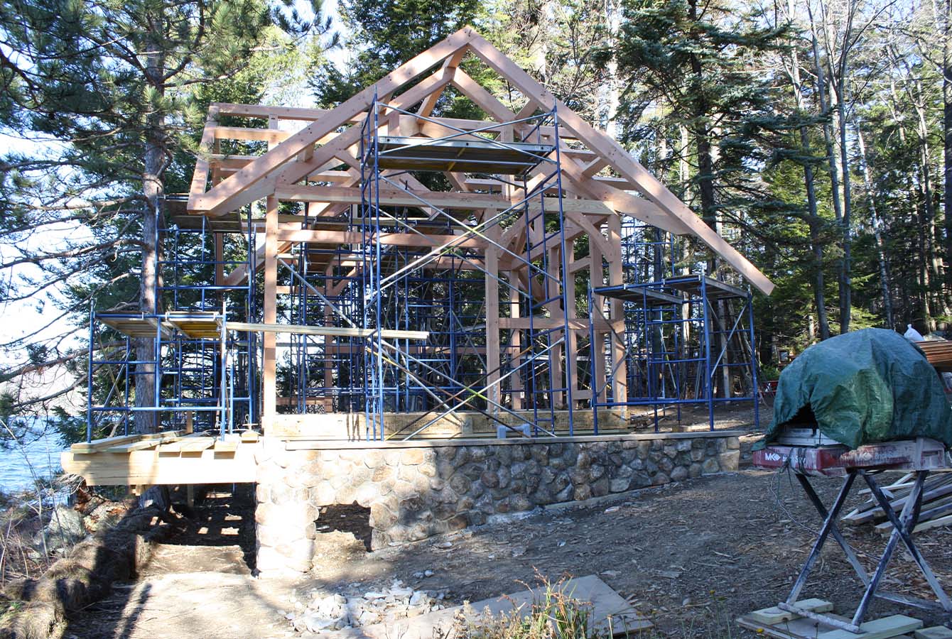Water's Edge Cottage T00494 timber frame construction