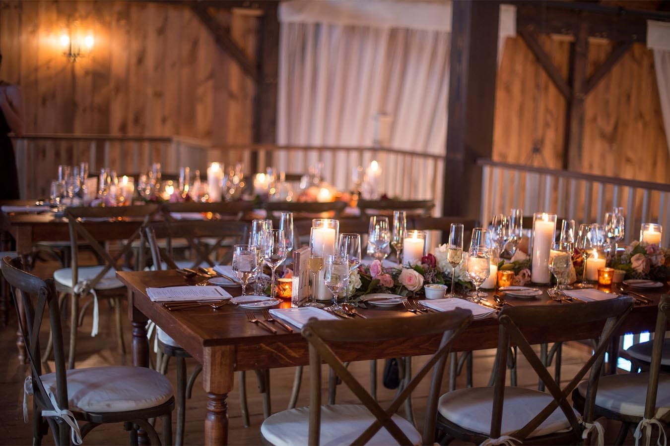 Tables set for dinner