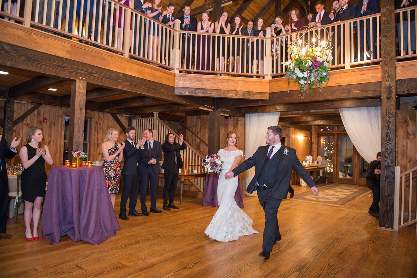 Bride and Groom enter to applause