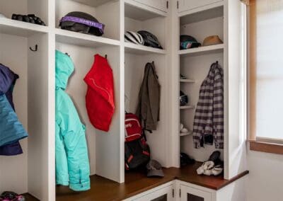 mudroom featuring lockers and cubbies for ski and other equipment