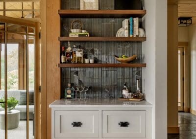 Bretton Woods Cottage built in shelves and cabinets